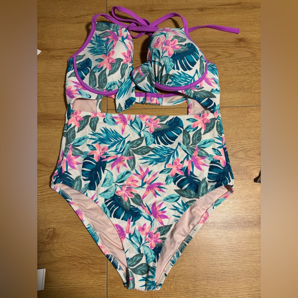 Tropical Floral Kids Swimsuit